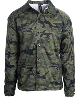 Burnside Clothing 9718 Unisex Mentor Coach's Jacke in Green camo