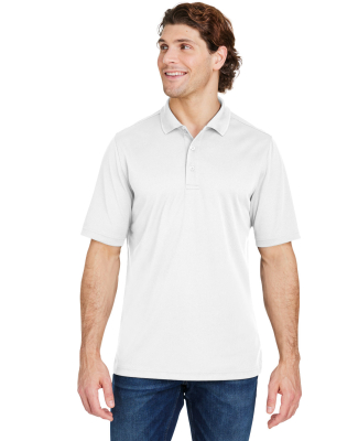 Core 365 CE104 Men's Market Snag Protect Mesh Polo in White