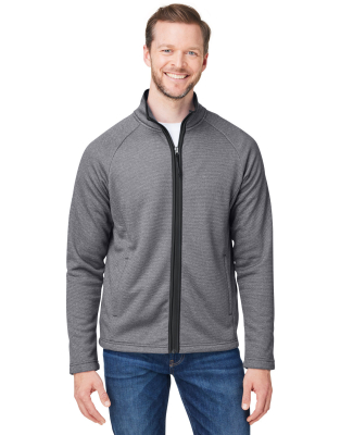 Core 365 CE72 Men's Venture Heathered Stripe Full- in Black/ white