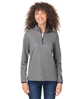 Core 365 CE73W Women's Venture Heathered Stripe Qu in Black/ white