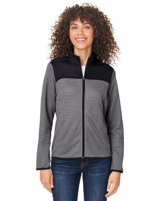 Core 365 CE74W Women's Venture Heathered Stripe Hy in Black/ white