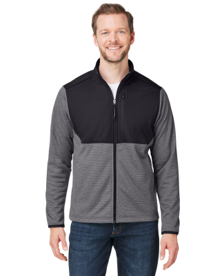 Core 365 CE74 Men's Venture Heathered Stripe Hybri in Black/ white