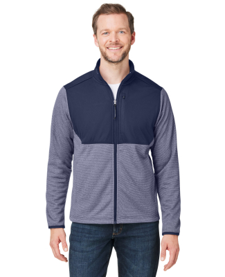 Core 365 CE74 Men's Venture Heathered Stripe Hybri in Classic navy/ white