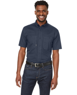 DRI DUCK 4451 Men's Craftsman Woven Short Sleeve S in Deep blue