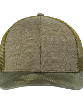 DRI DUCK 3358 Pique Trucker Cap in Olive/ camo