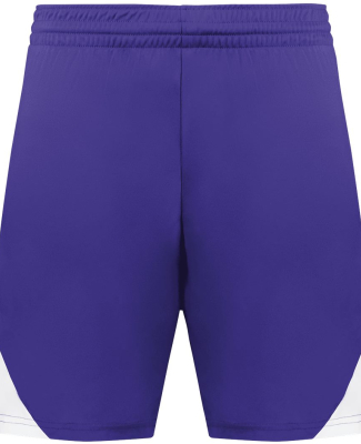 Augusta Sportswear 1737 Youth Step-Back Basketball in Purple/ white