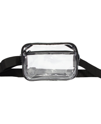 Liberty Bags 5778 Clear Stadium 2-Pocket Fanny Pac in Black