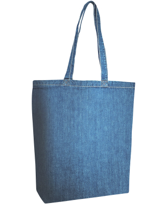 Liberty Bags 7761A Cotton Denim Gusseted Tote Bag in Light blue denim