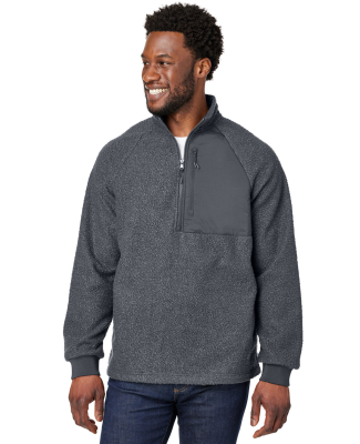 North End NE713 Men's Aura Sweater Fleece Quarter- in Carbon/ carbon