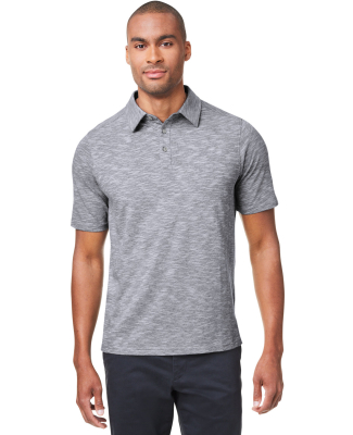 North End NE115 Men's Eclipse Jacquard Polo in Classic navy heather