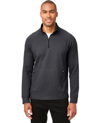 North End NE200 Men's Rhythm Waffle Quarter-Zip Pu in Carbon