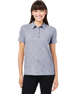 North End NE115W Women's Eclipse Jacquard Polo in Classic navy heather
