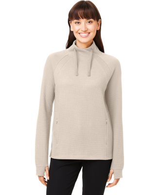 North End NE200W Women's Rhythm Waffle Pullover in Oatmeal