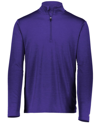 Russell Athletic QZ7EAM Men's Striated Quarter-Zip in Purple