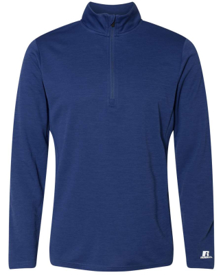 Russell Athletic QZ7EAM Men's Striated Quarter-Zip in Royal