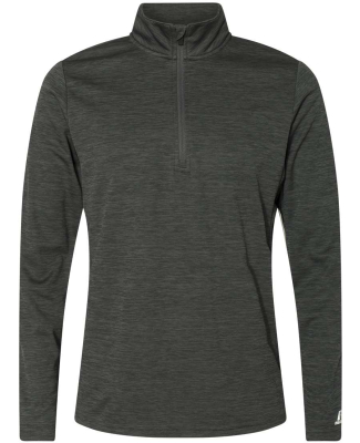 Russell Athletic QZ7EAM Men's Striated Quarter-Zip in Stealth