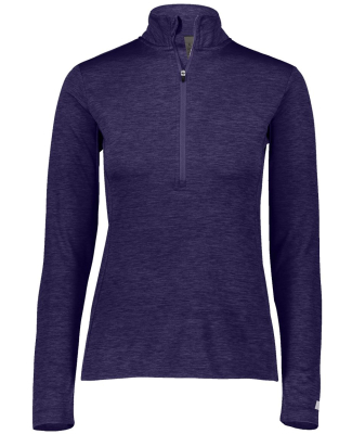 Russell Athletic QZ7EAX Women's Striated Quarter-Z in Purple
