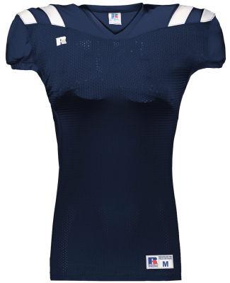 Russell Athletic R0100M Unisex Canton Football Jer in Navy/ white