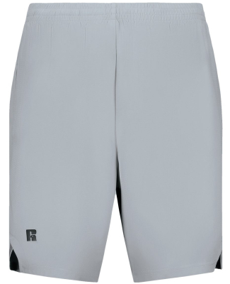 Russell Athletic R20SWM Unisex Legend Woven Shorts in Grid iron silver