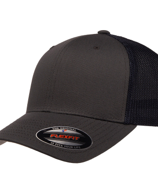 Yupoong-Flex Fit 6511 Trucker Cap in Charcoal/ navy