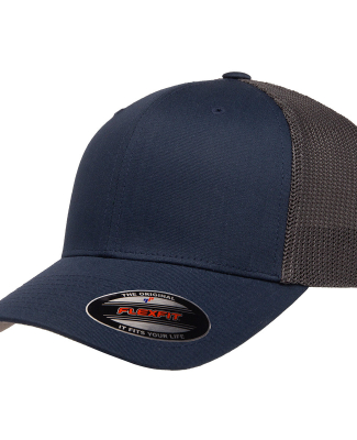 Yupoong-Flex Fit 6511 Trucker Cap in Navy/ graphite