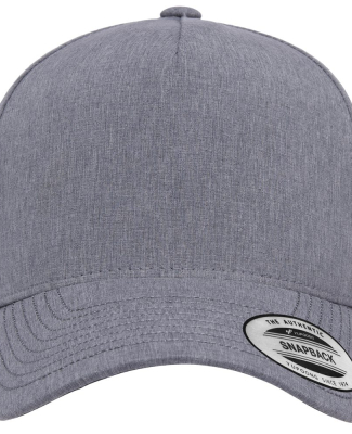 Yupoong-Flex Fit 5389AP Five-Panel Snapback with P in Heather grey