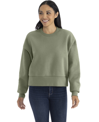 Next Level Apparel 9087 Women's Heavyweight Crewne in Light olive