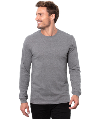 Threadfast Apparel T3001 Unisex Epic CVC Long Slee in Heather dark grey