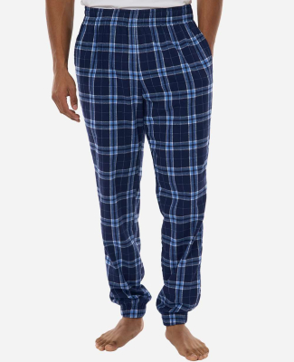 Boxercraft BM6625 Unisex Flannel Joggers in Navy/ columbia plaid