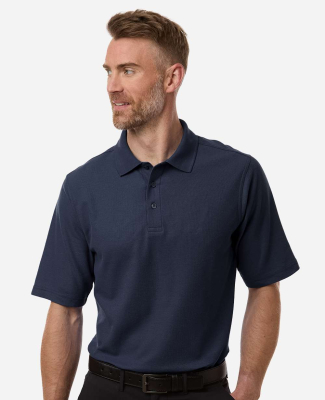 Harriton M105T Men's Tall Maverick CVC Pique Polo in Dark navy