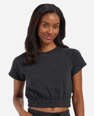 Boxercraft BW2103 Women's French Terry Short Sleev in Charcoal heather