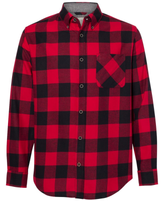 Weatherproof 164761 Vintage Brushed Flannel Shirt in Crimson/ black