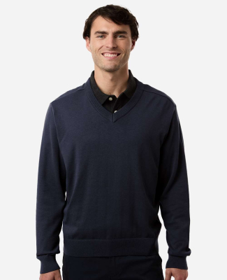 Devon and Jones DG445 Men's New Classic V-Neck Swe in Navy
