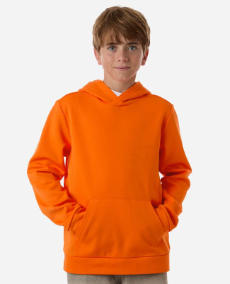 Team 365 TT400Y Youth Squad Hooded Tech Fleece Pul in Sport orange