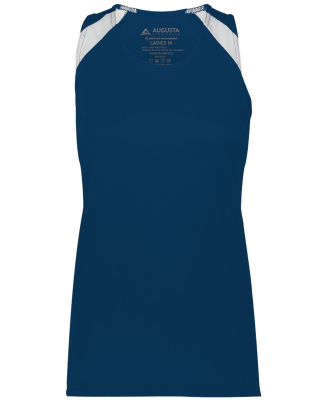 Augusta Sportswear 348 Women's Overspeed Track Jer in Navy/white