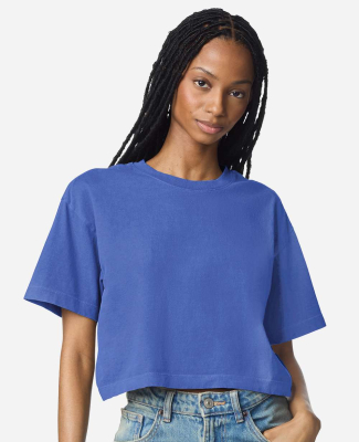 American Apparel 1302GD Women's Garment-Dyed Heavy in Faded lapis