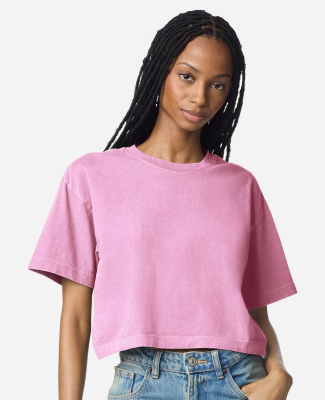 American Apparel 1302GD Women's Garment-Dyed Heavy in Faded powder pink