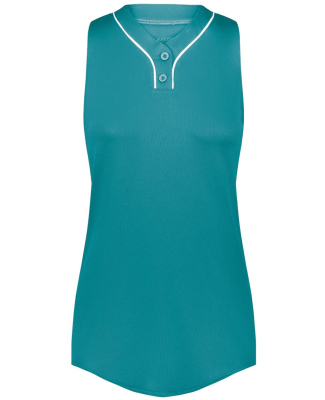Augusta Sportswear 6914 Girls' Cutter Jersey in Teal/ white