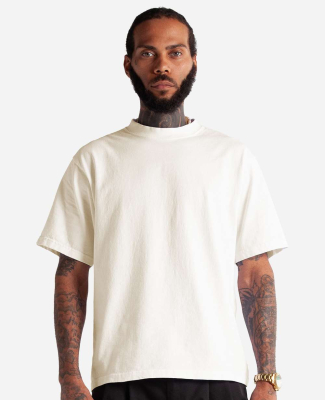Shaka Wear MCS Men's Cropped Max Heavyweight T-Shi in Off white
