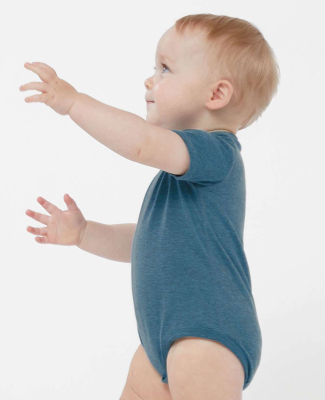 Rabbit Skins 4424 Infant Fine Jersey Bodysuit in Bermuda blackout
