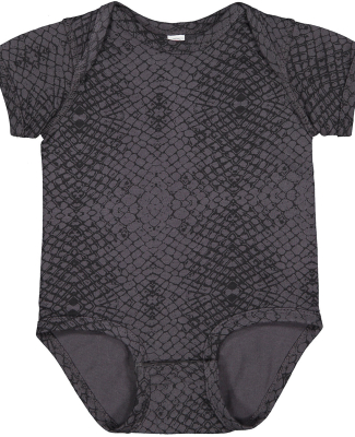 Rabbit Skins 4424 Infant Fine Jersey Bodysuit in Black Reptile