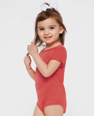 Rabbit Skins 4424 Infant Fine Jersey Bodysuit in Passionfruit