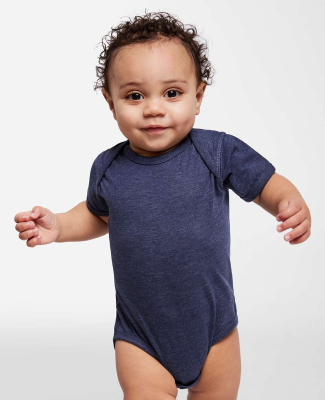 Rabbit Skins 4424 Infant Fine Jersey Bodysuit in Vintage True Navy