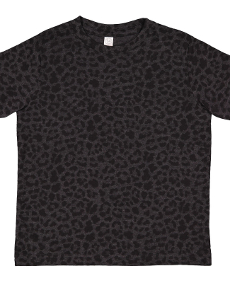Rabbit Skins 3321 Toddler Fine Jersey Tee in Black leopard