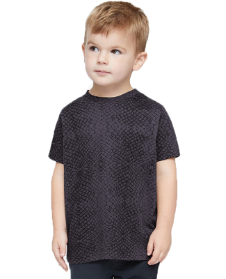 Rabbit Skins 3321 Toddler Fine Jersey Tee in Black reptile