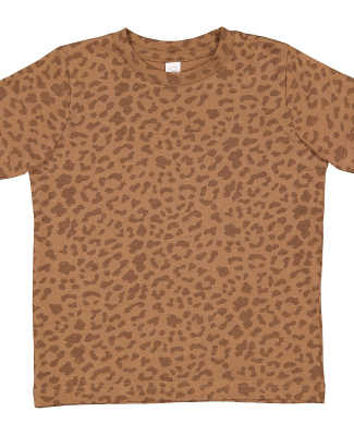 Rabbit Skins 3321 Toddler Fine Jersey Tee in Brown Leopard