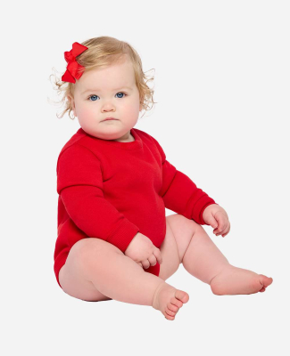 Rabbit Skins 3421 Infant Fleece Bodysuit in Red