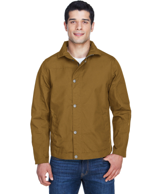 Harriton M705 Men's Auxiliary Canvas Work Jacket in Duck brown