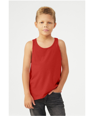 Bella + Canvas 3480Y Youth Jersey Tank in Red