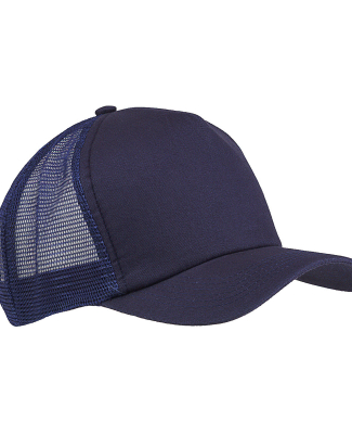 Big Accessories BX010 Twill Trucker Cap in Navy